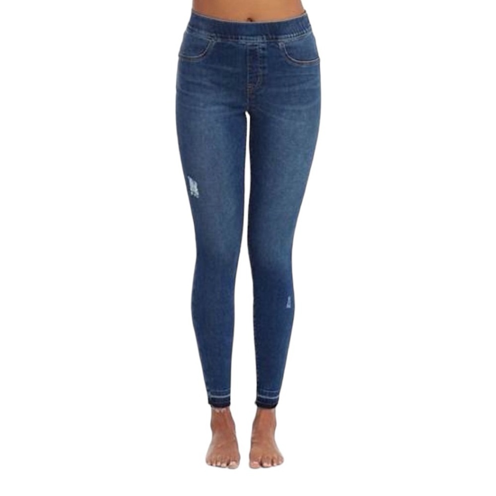 SPANX Women’s Distressed Denim Skinny Jean Leggings Size Small
